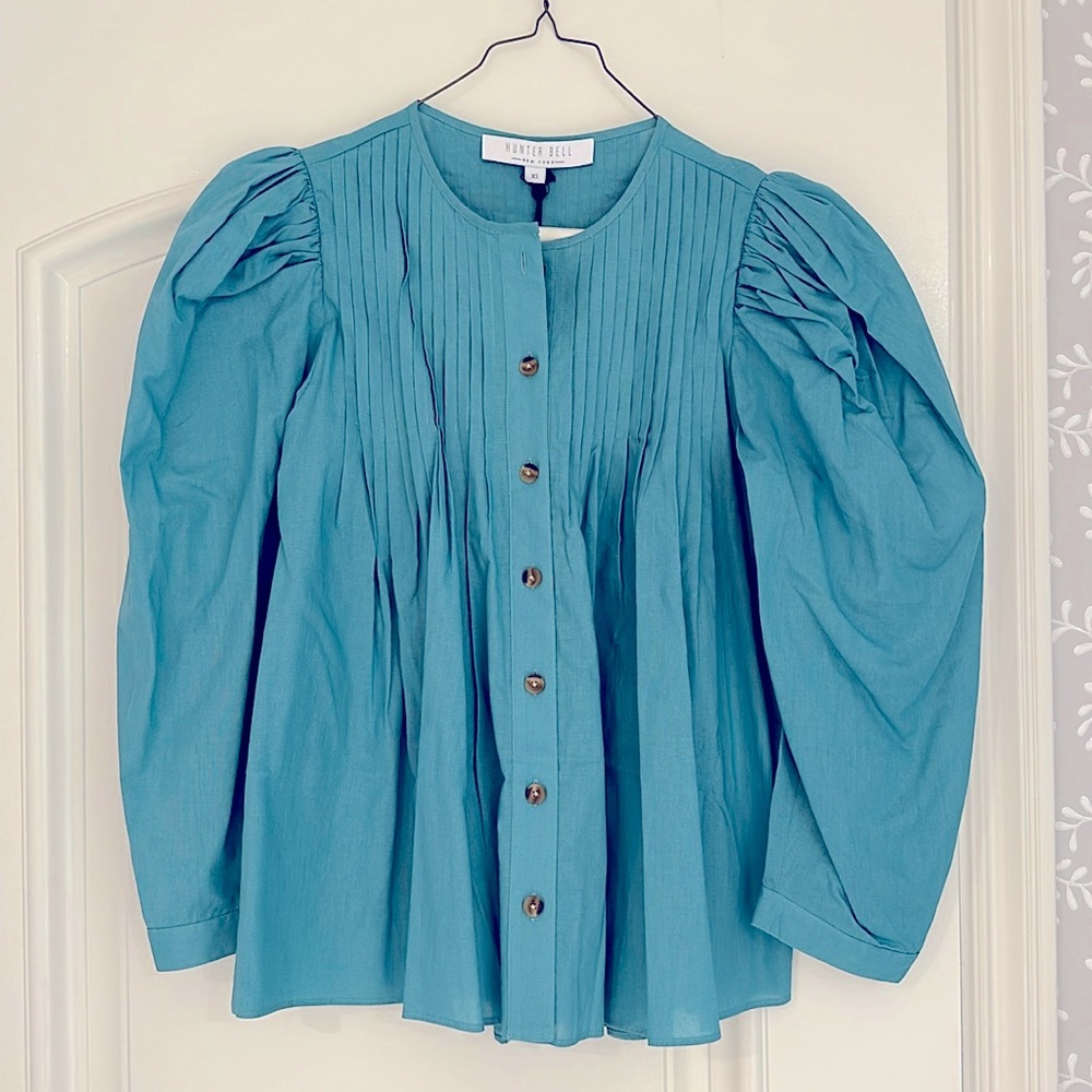 Hunter Bell NWT teal blouse size XS
